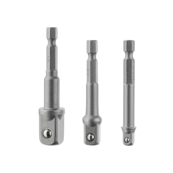 Набір перехідник з Hex 1/4 "на квадрат 1/4", 3/8 ", 1/2" під шурупокрут, CR-V INTERTOOL VT-0235