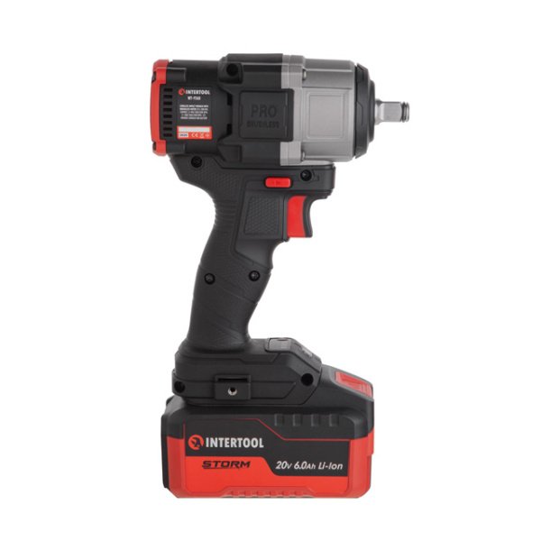Гайкокрут ударний акумуляторний з безщітковим двигуном 20 В, 800 Nm, 0-950/1500/2200 об/хв, 0-1300/1850/2900 уд/хв, 1/2", без ЗП та АКБ INTERTOOL WT-9368