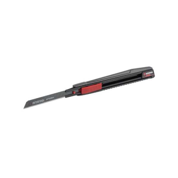 Ніж сегментний, 9 мм, алюмінієвий, STORM INTERTOOL HT-0533