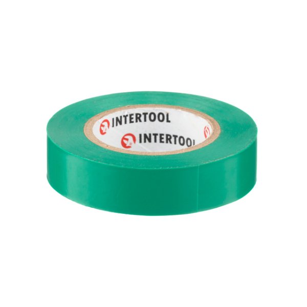 Стрічка ізоляційна 0.15мм*17мм*15м зелена INTERTOOL IT-0041