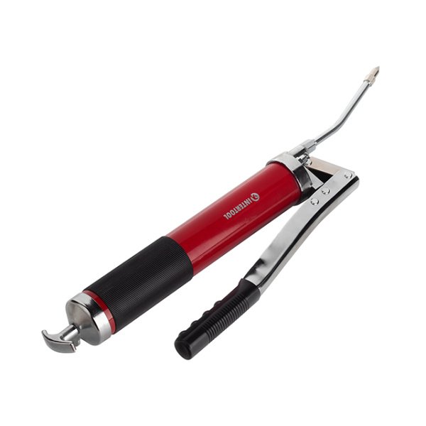 Шприц для змащування, двоплунжерний, 600 см³, з гнучким шлангом INTERTOOL HT-0060