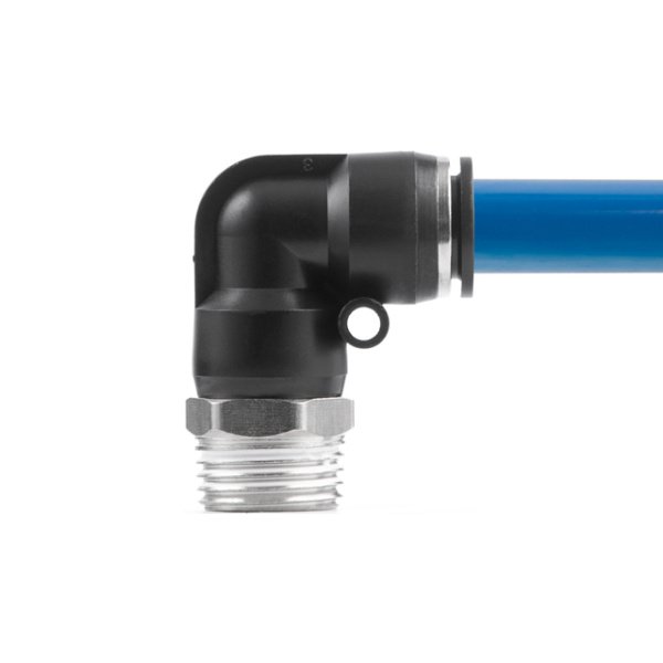 З'єднання цангове L-образне для поліуретанових та ін. шлангів 12 мм, 1/2" зовнішня різьба INTERTOOL PT-2344