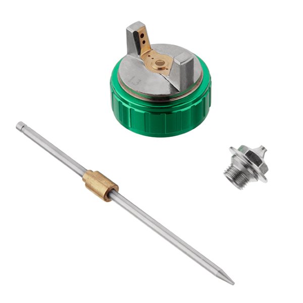 Комплект форсунки 1.3мм для фарбопульта LVLP PT-0131, 0132, 0133, 0134, 0135, 0136, 0143, 0144, 0148 (дюза, повітряна головка, голка) INTERTOOL PT-2013