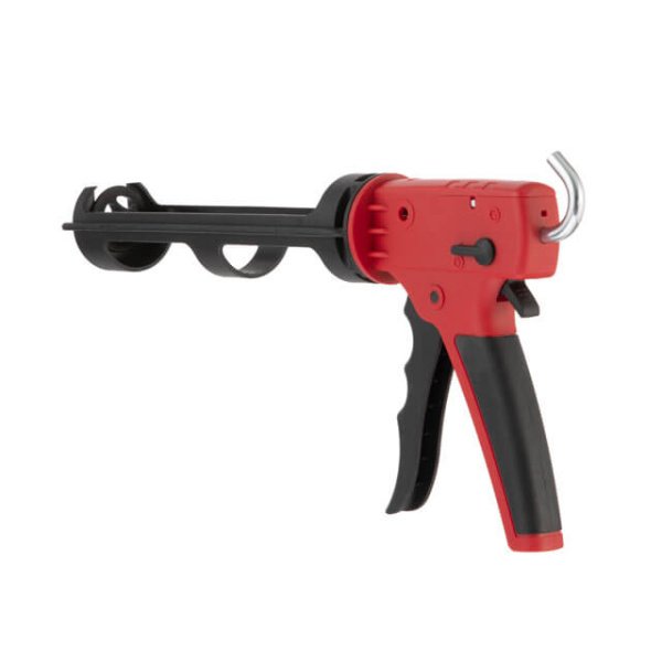 Пістолет для видавлювання силікону, 280-310 мл, професійний, посилений пластик, 2 режими INTERTOOL HT-0028