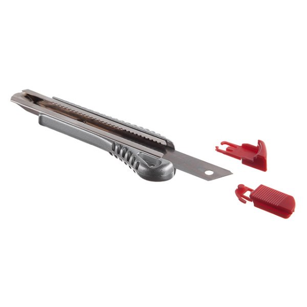 Ніж сегментний, 18 мм, металева напрямна, протиковзний корпус INTERTOOL HT-0504