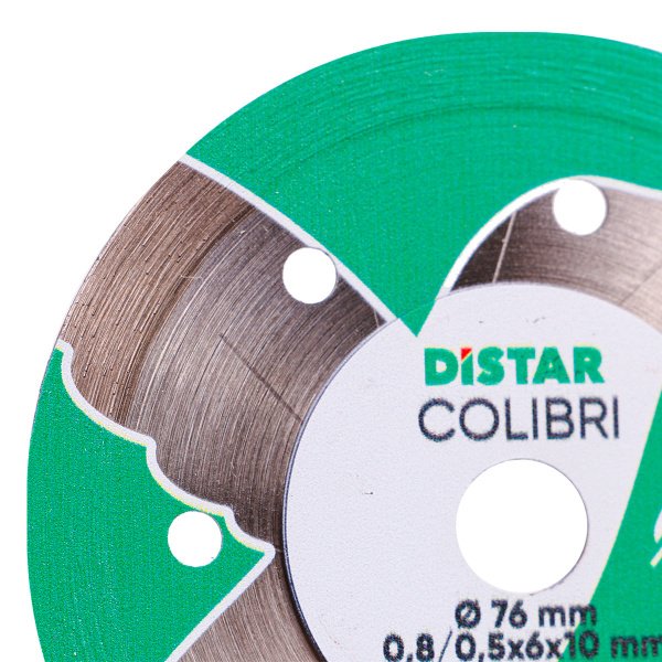 Круг алмазний вiдрiзний Distar 1A1R 76x0,8/0,5x6x10H Colibri