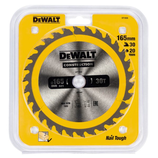 Диск пиляльний CONSTRUCTION DeWALT DT1935