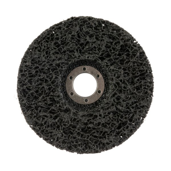 Диск зачисний зі спіненого абразиву, чорний, 125×22,2×13 мм, P46, T27, 7600 об/хв INTERTOOL BT-0602