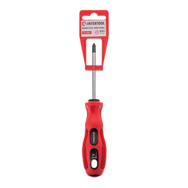 Викрутка хрестова PZ1 x 75 мм INTERTOOL VT-3155