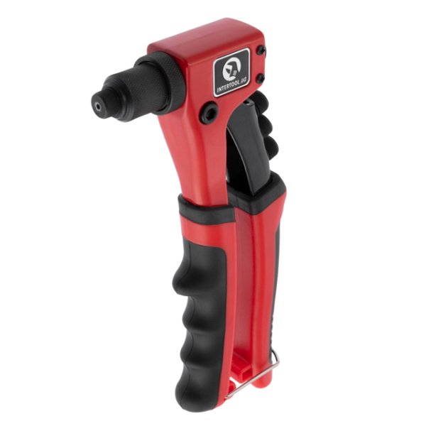 Пістолет заклепувальний ручний, 215 мм, діаметр застосовуваної заклепки: 2,4, 3,2, 4,0, 4,8 мм INTERTOOL RT-0014