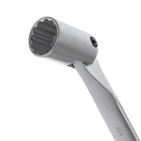 Ключ рожково-накидний, шарнірний, 19 мм,, Cr-V, покриття: сатин-хром INTERTOOL XT-1419