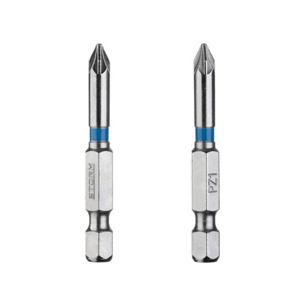 Комплект викруткових насадок PZ1 1/4" * 50мм, S2, уп. 2 од., STORM INTERTOOL VT-0214