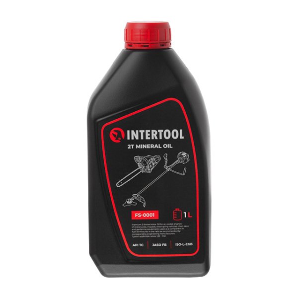 Олива для двотактних двигунів, мінеральна, 1 л, API TC / JASO FB INTERTOOL FS-0001