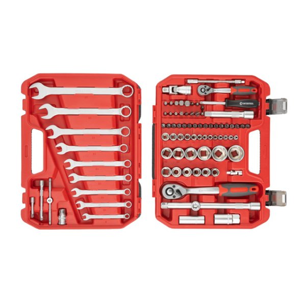 Набір інструментів 1/2" & 1/4" 82од (ET-6082SP) INTERTOOL ET-9082