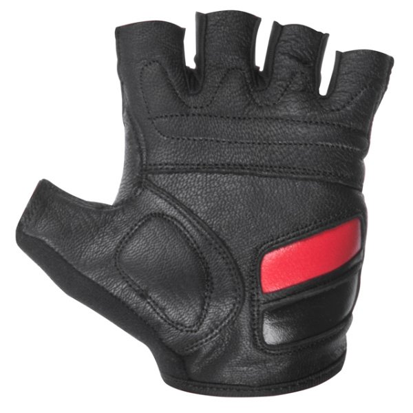 Рукавичка без пальців, шкіряна, гелеві та гумові вставки на долоні, вставки з дихаючого неопрену на тильній стороні, фіксація ремінцем на липучці, 10" INTERTOOL SP-0147