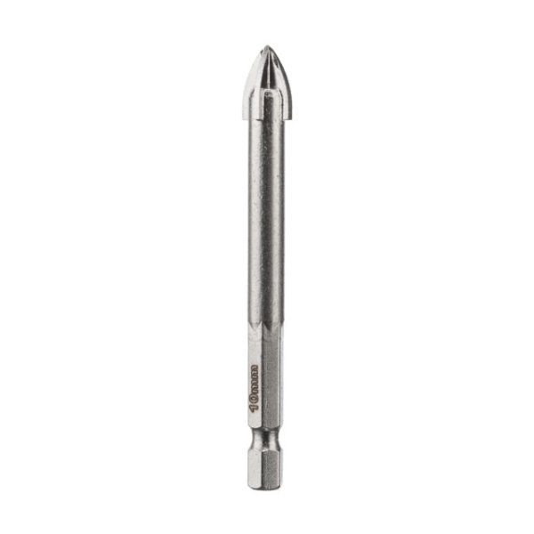 Свердло по склу та кераміці, 10 мм, HEX 1/4" INTERTOOL SD-0290