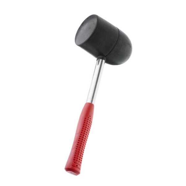Киянка гумова 1250 г, 90 мм. чорна гума, металева ручка. INTERTOOL HT-0228