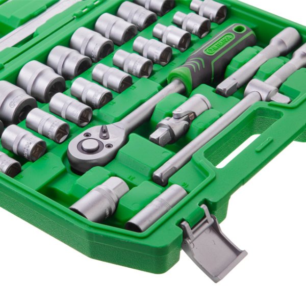 Набір інструментів, 1/2", 38 од., головки: 8-32 мм, ключі: 8-22 мм, кейс INTERTOOL ET-6038SP