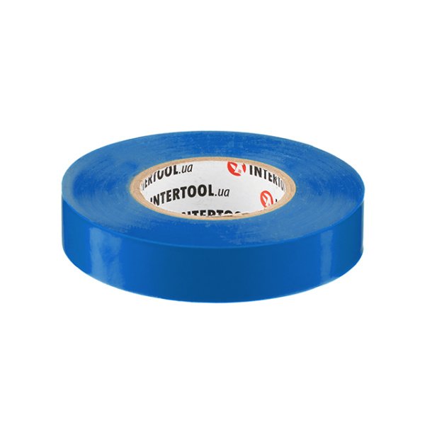 Стрічка ізоляційна 0.15мм*17мм*25м синя INTERTOOL IT-0025