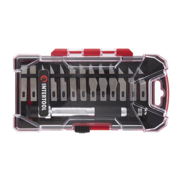 Набір скальпелів з тримачем, 14 шт. INTERTOOL HT-0524