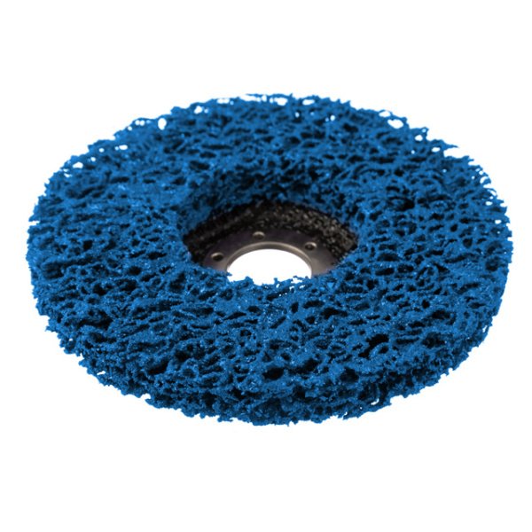 Диск зачисний із спіненого абразиву, блакитний, 125×22,2×13 мм, P46, T27, 7600 об/хв INTERTOOL BT-0604