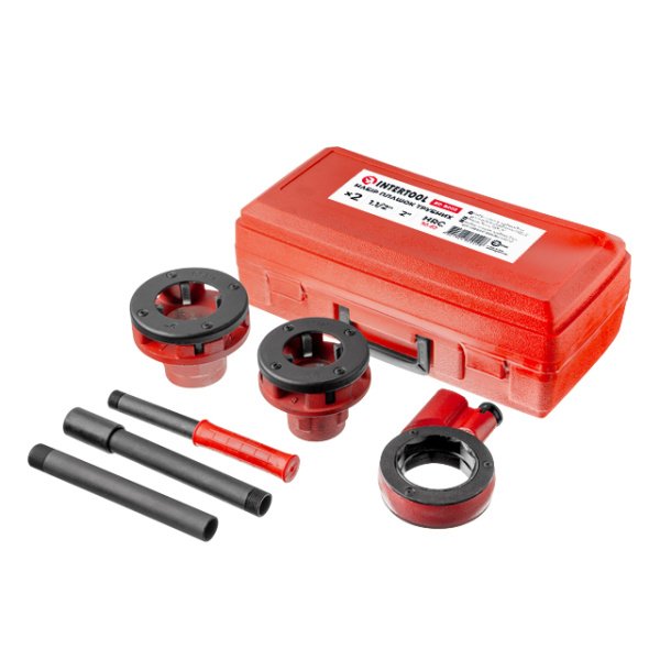 Набір плашок 2 шт для нарізання різьби 1 1/2"; 2" INTERTOOL SD-8002