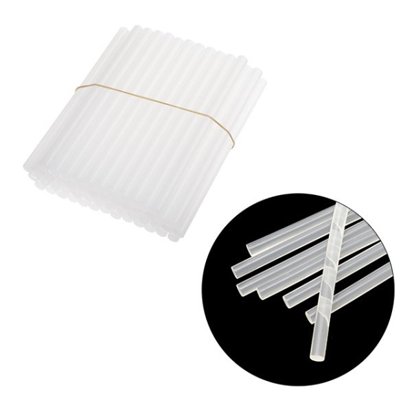 Комплект клейових стрижнів прозорих, 11,2×200 мм, уп. 1 кг INTERTOOL RT-1015