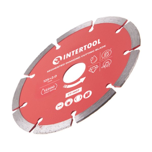 Диск відрізний сегментний алмазний, 125мм, 22-24% INTERTOOL CT-1007