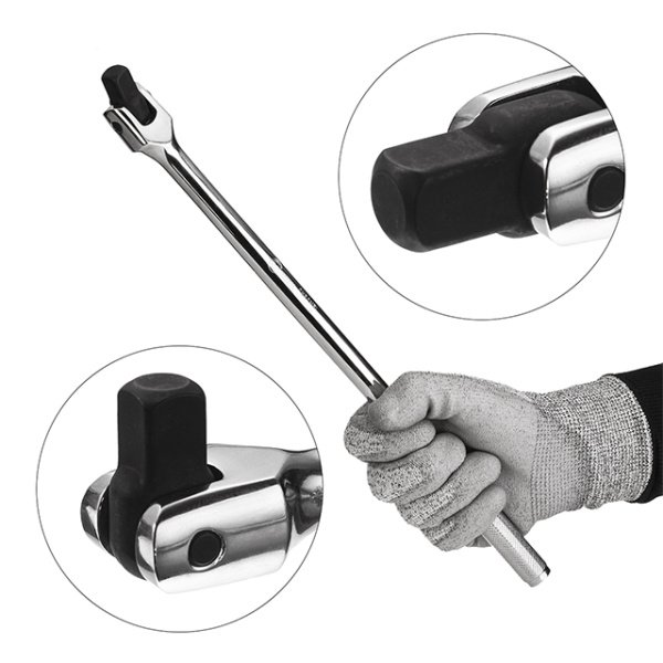 Вороток із шарніром 1/2", 375 мм, Хром-Ванадіум STORM INTERTOOL ET-1033