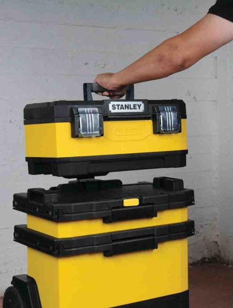Ящик металлопластмассовий Rolling Workshop, розміри 568x730x389 мм, на колесах STANLEY 1-95-621