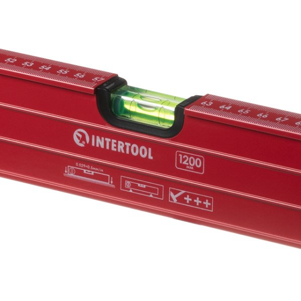 Рівень з поворотною капсулою 1200 мм, 3 капсули INTERTOOL MT-1272
