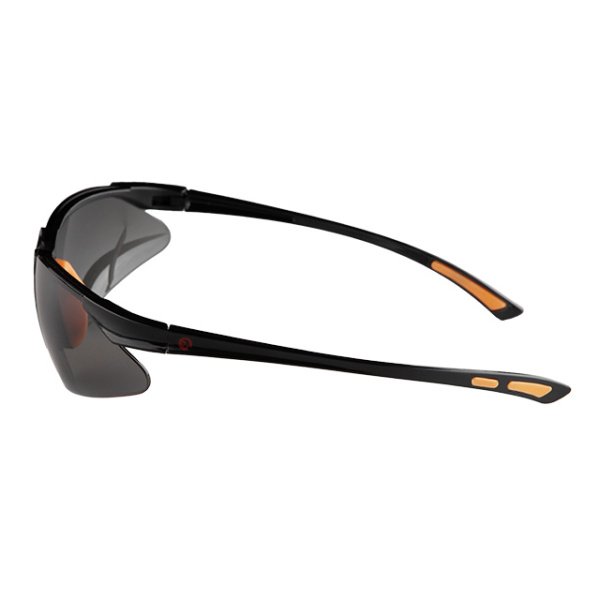 Окуляри захисні, затемнені, лінзи полікарбонат, заушники чорні нейлонові, гумова накладка на ніс, захист від удару INTERTOOL SP-0097