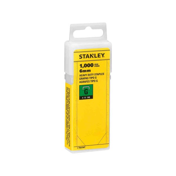 Скоби тип G висотою 6 мм для степлера Heavy Duty, в упаковці 1000 шт STANLEY 1-TRA704T