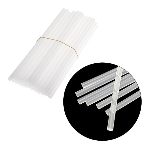 Комплект клейових стрижнів прозорих, 11,2×300 мм, уп. 1 кг INTERTOOL RT-1025