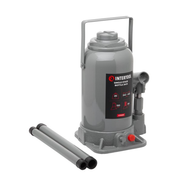 Домкрат "стовпчик" одноштоковий 20 т INTERTOOL GT0028