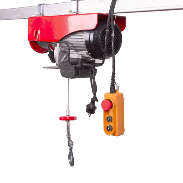 Лебідка електрична, 230 В, 1,6 кВт, 500/999 кг, трос: 5,6 мм × 12 м INTERTOOL GT1483