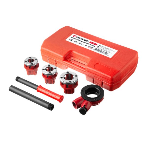 Набір плашок трубних 3 шт для нарання різьби 1/2"; 3/4"; 1" INTERTOOL SD-8003