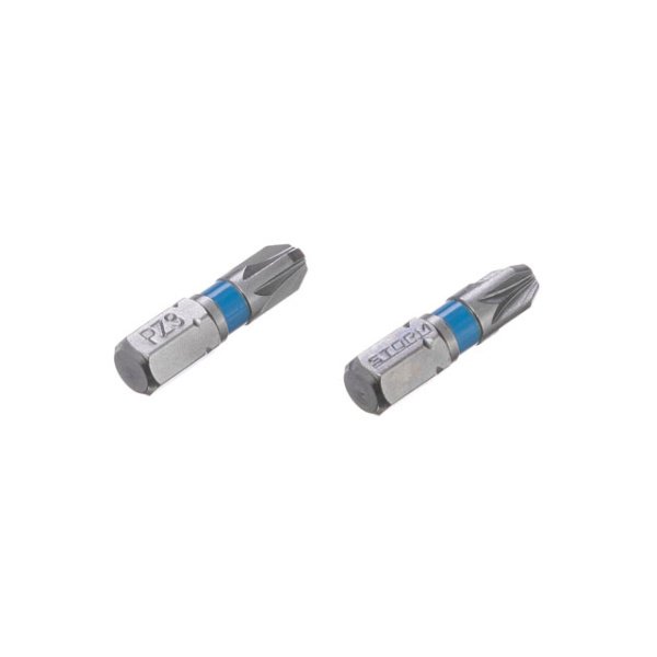 Комплект викруткових насадок PZ3 1/4" * 25 мм, S2, уп. 2 од., STORM INTERTOOL VT-0222