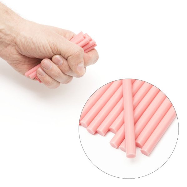 Комплект клейових стрижнів рожевих, 7,4×100 мм, 12 шт. INTERTOOL RT-1047