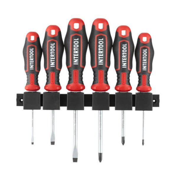 Набір викруток, 6 од., S2, 75-100 мм (SL3, SL5, SL6, PH0, PH1, PH2) STORM INTERTOOL VT-3436