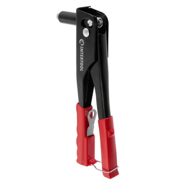 Пістолет заклепувальний, 240 мм, діаметр застосовуваної заклепки: 2,4, 3,2, 4,0, 4,8 мм INTERTOOL RT-0001