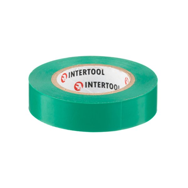 Стрічка ізоляційна 0.15мм*17мм*15м зелена INTERTOOL IT-0041