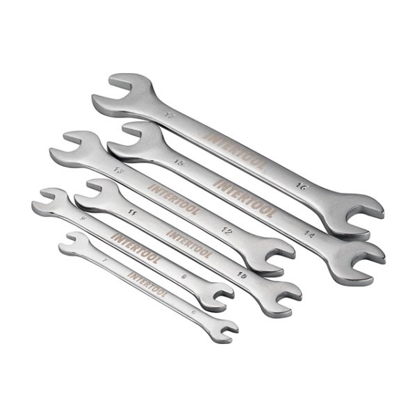 Набір ключів ріжкових, 6 од. 6-17 мм INTERTOOL HT-1001