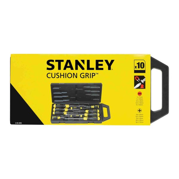 Набір з десяти викруток CushionGrip STANLEY 2-65-005