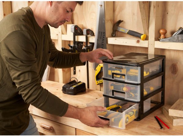 Органайзер вертикальний з трьома висувними відділеннями STANLEY STST40712-1