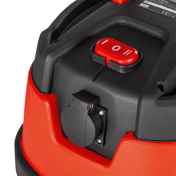 Пилосос будівельний, 1,4 кВт, 2 Stage, >20кПа, бак 30 л нержавіюча сталь 201, розетка, HEPA фільтр,  шланг 4 м, STORM INTERTOOL WT-1430