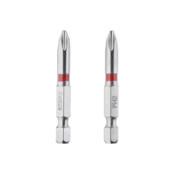 Комплект викруткових насадок PH2 1/4" * 50мм, S2, уп. 2 од., STORM INTERTOOL VT-0212