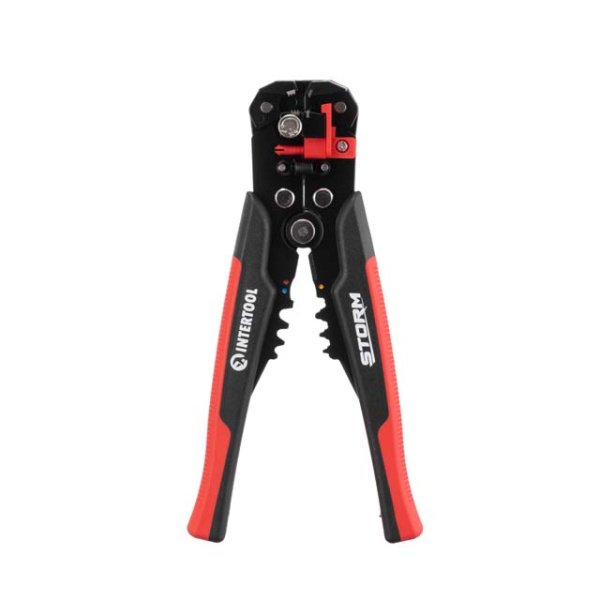 Знімач ізоляції, автоматичний, 0,2-6 мм², Cr12MoV, 200 мм, з набором обтискних клем, STORM INTERTOOL HT-7024