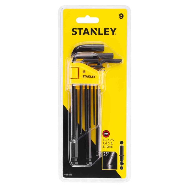 Набір з дев’яти шестигранних метричних ключів STANLEY 0-69-256