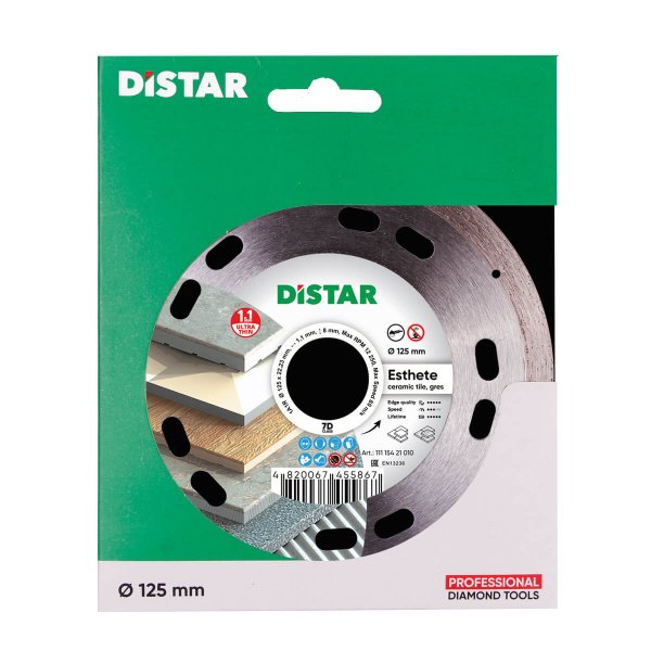 Круг алмазний вiдрiзний Distar 1A1R 125x1,1/0,8x8x22,23 Esthete
